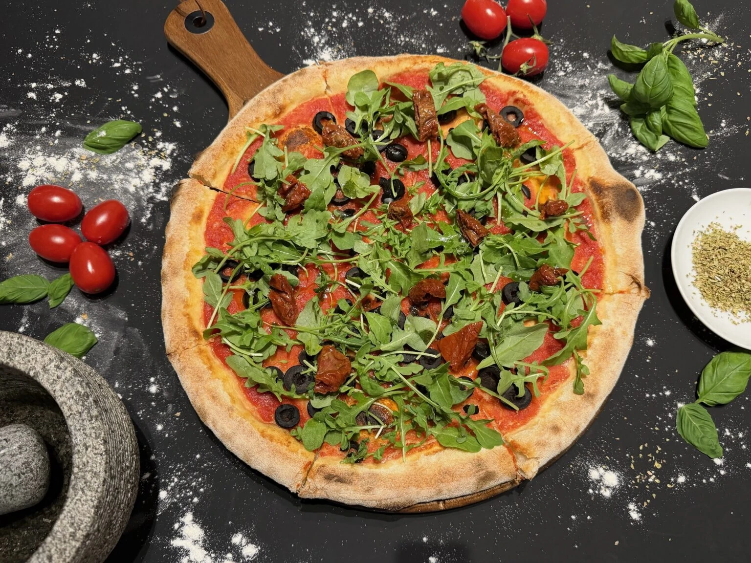 Up and Down Bar & Pizza - Pizza Vegan frissen sült olasz pizza