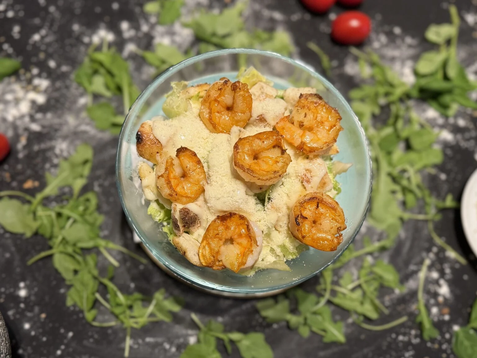 Up and Down Pizzéria - Cézár saláta garnélával